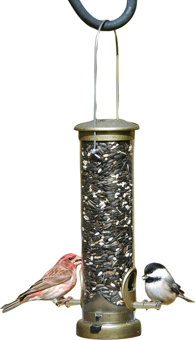 Aspects Quick-Clean Seed Tube Feeder, Brass, 11 in - Tube Type Feeders Mixed Seed