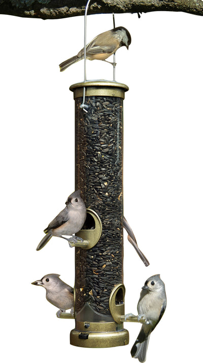 Aspects Quick-Clean Seed Tube Feeder, Brass, 14 in - Tube Type Feeders Mixed Seed