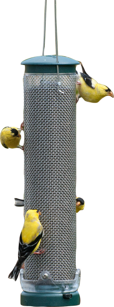 Aspects Quick-Clean Finch Mesh Tube Feeder, Spruce, 14 in - Magnum/Mesh Feeders