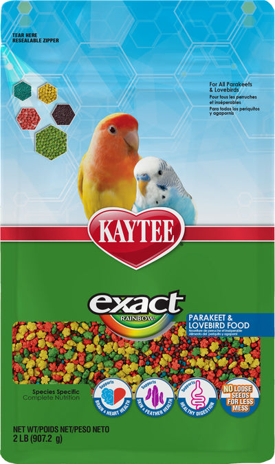 Kaytee Exact Rainbow Parakeet/ Lovebird Food, 2 lb