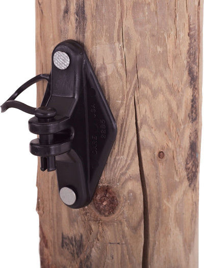 Dare Snug Wood Post Pinlock Insulator, Black, 25 pk - Insulator for Wood Post