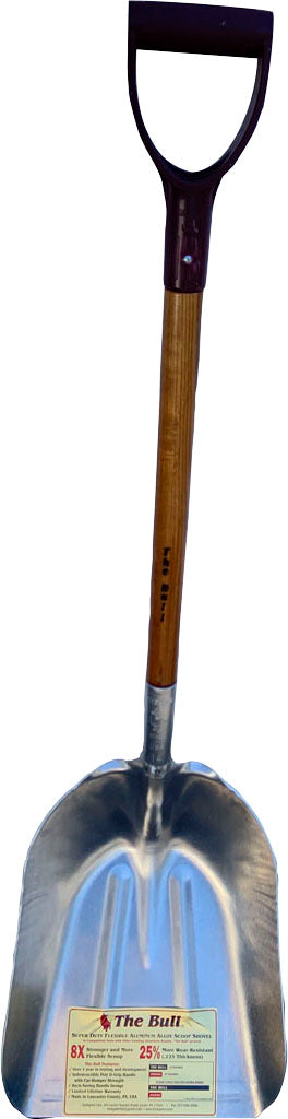 Bullgater Bull #14 Heavy Duty W/Scoop Shovel D Handle, 40 in - Aluminum Scoop Shovels