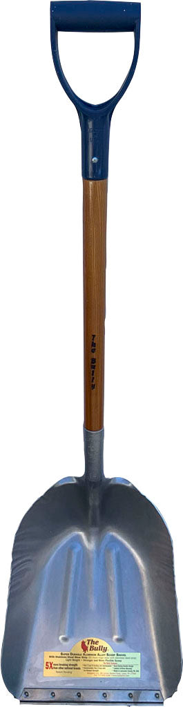 Bullgater Bully #14 Scoop Shovel W/Wearstrip D Handle, 40 in - Aluminum Scoop Shovels