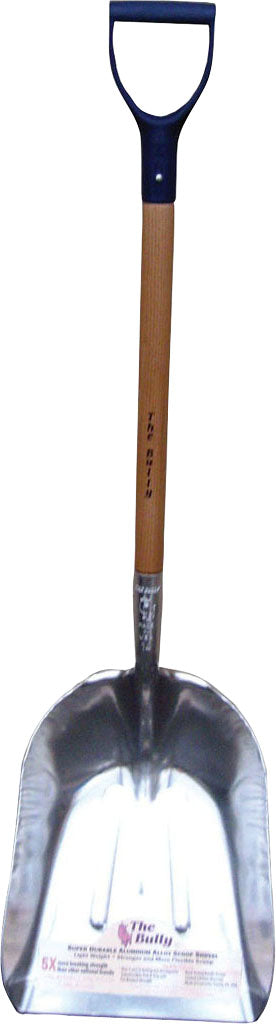 Bullgater Bully #14 Scoop Shovel W/Wearstrip D Handle, 30 in - Aluminum Scoop Shovels