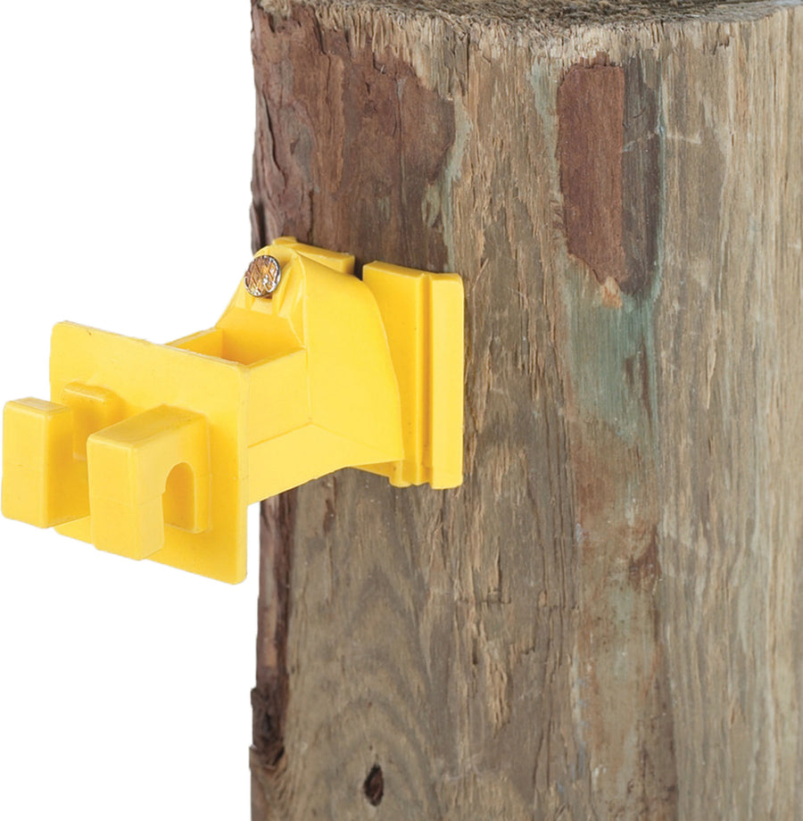 Dare Snug Wood Post Insulator, Yellow, 25 pk - Insulator for Wood Post