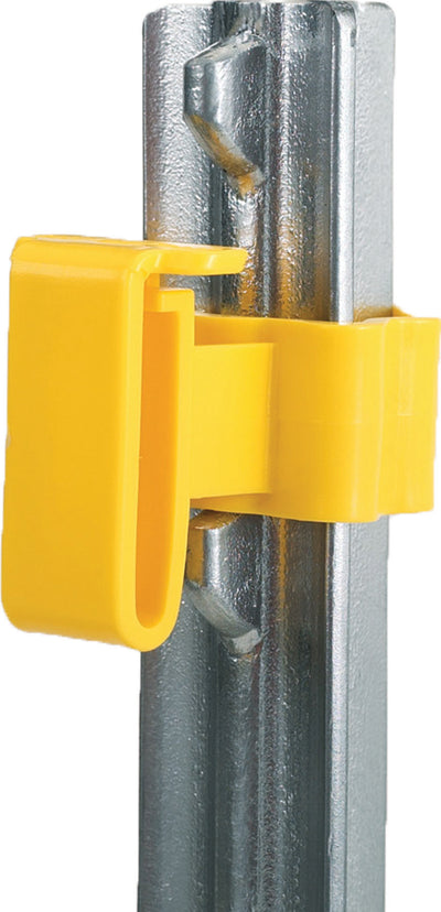 Dare T-Post Tape Insulator, Yellow, 25 pk - Rod and Post Insulators