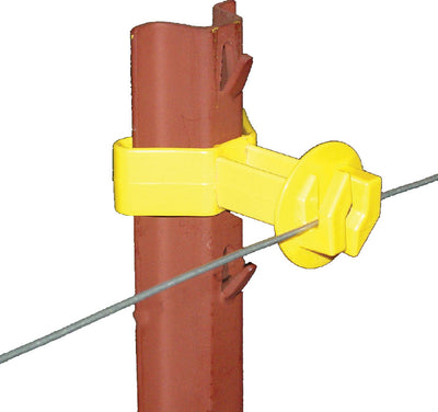 Dare Snug Chain Link & U-Post Insulator, Yellow, 25 pk - Insulator for Chain Link