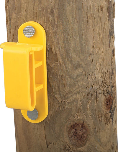 Dare Snug Wood Post Tape Insulator, Yellow, 25 pk - Insulator for Wood Post