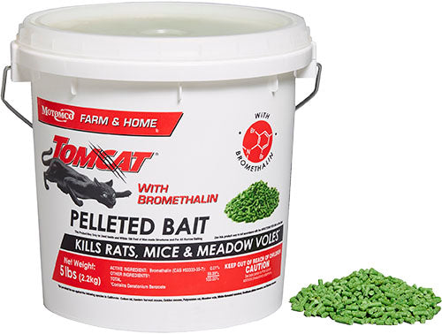 Tomcat W/Bromethalin Pelleted Bait Pail, 5 lb - Killing Agents