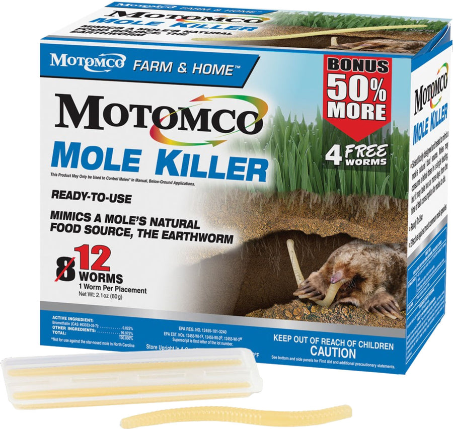 Motomco Mole Killer Worm Formula RTU Bonus Box, 12 pk - Killing Agents