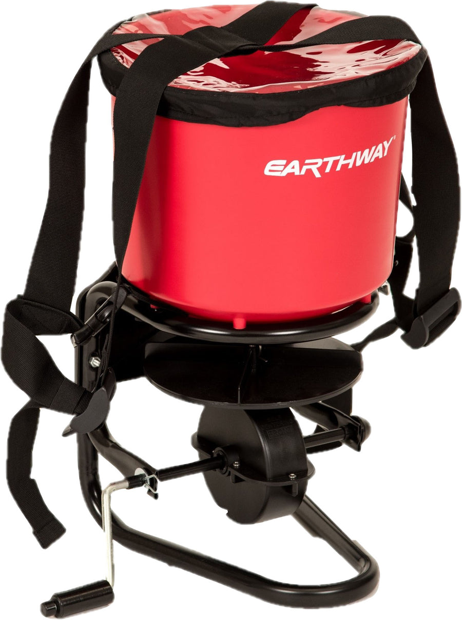 Earthway Pro Hand Crank Broadcast Spreader, Red, 40 lb Hopper - Lawn and Seed Spreaders