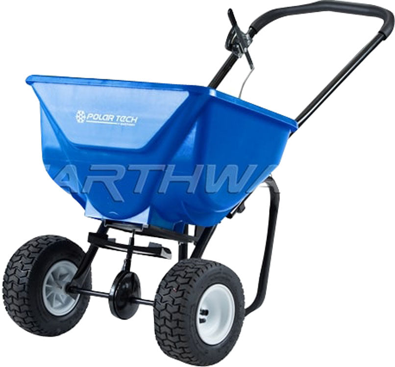 Earthway Semi Pro High Output Salt Spreader, Blue, 50 lb Hopper - Lawn and Seed Spreaders