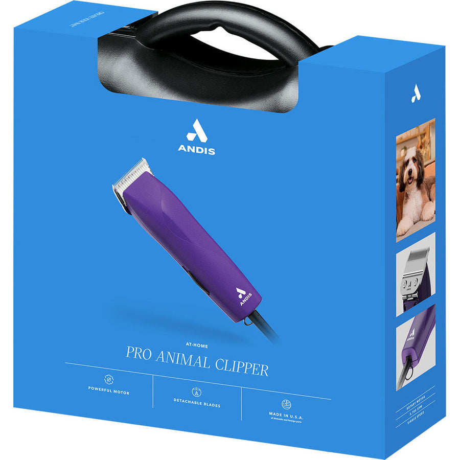 Andis Pro-Animal Detachable Blade Clipper Kit, Purple, 7 pc - Clippers