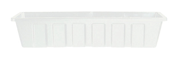 Novelty Poly-Pro Flower Box Planter Liner, White, 18 in - Saucer Liners