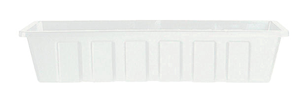 Novelty Poly-Pro Flower Box Planter Liner, White, 24 in - Saucer Liners