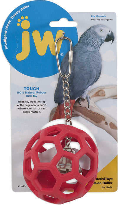 Jw Activitoys Hol-Ee Roller Bird Toy - Rubber