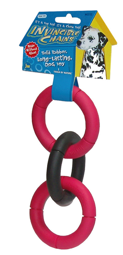 Jw Invincible Chains Triple, 4 in - Rubber