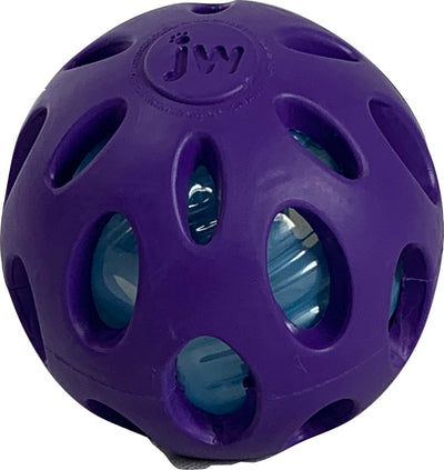 Jw Crackle Heads Ball, LG - Rubber