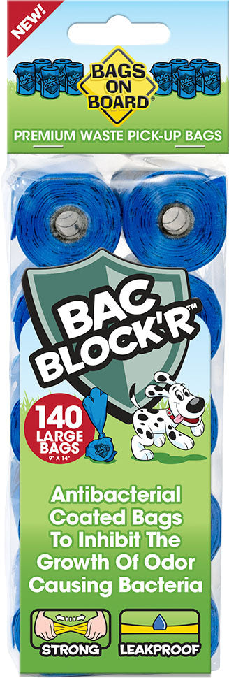 Bags on Board Bac Block'r Refill Bags, Blue, 140 ct - Waste Pick Up