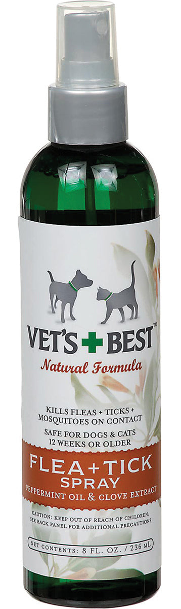 Vet's Best Flea & Tick Spray, Clove/Mint, 8 oz - Sprays