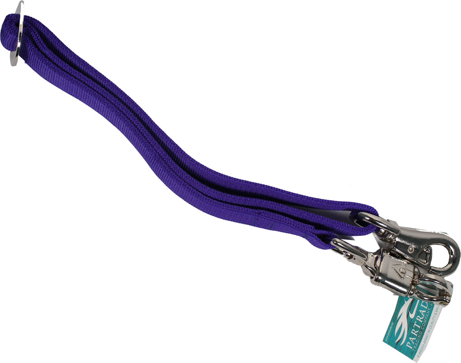 Partrade Nickel Snap Nylon Web Adjustable Trailer Tie, Royal, Up to 46 in - Trailer Ties