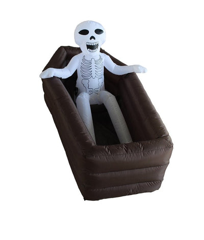 Santas Forest 93023 Inflatable Skeleton In Coffin Decor