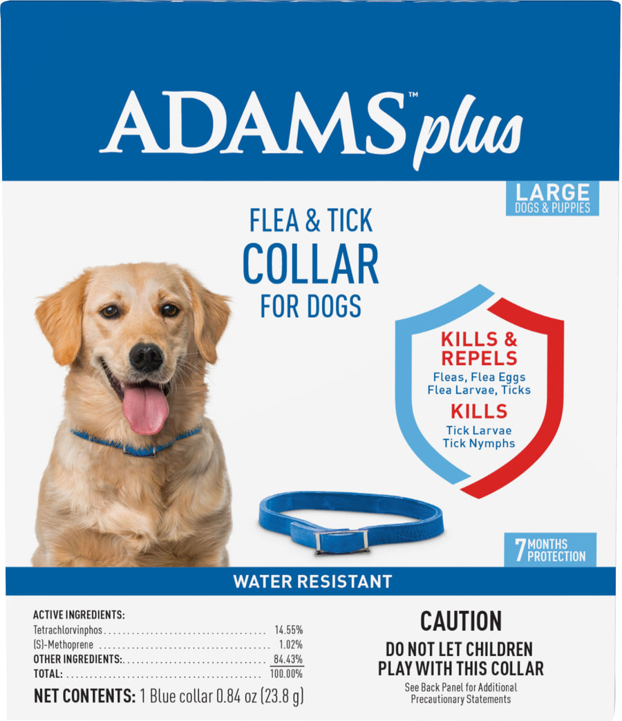 Adams Plus Flea & Tick Collar for Dogs & Puppies, LG - Collars
