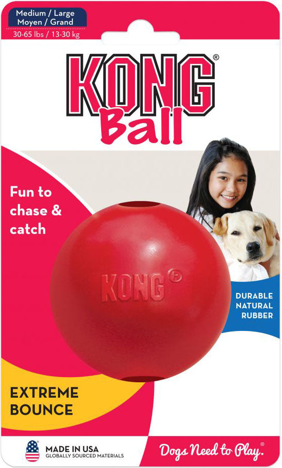 Kong Ball, Red, MD/LG - Rubber
