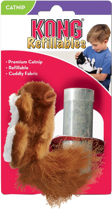 Kong Refillables Squirrel, Brown - Catnip