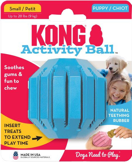 Kong Puppy Activity Ball, Assorted, SM - Rubber