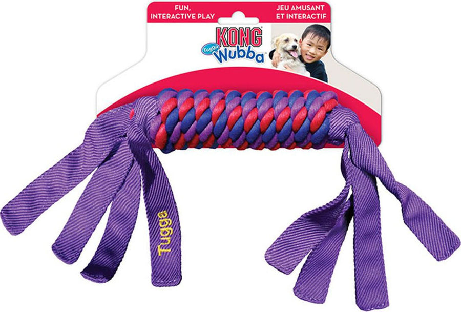 Kong Tugga Wubba, Red/Blue, SM - Rubber