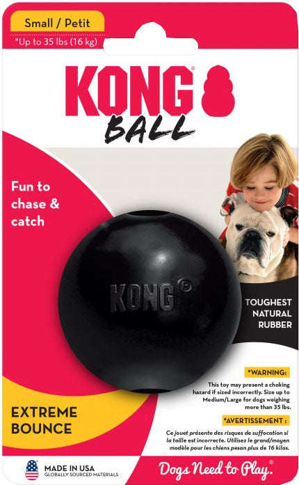 Kong Extreme Ball, Black, SM - Rubber