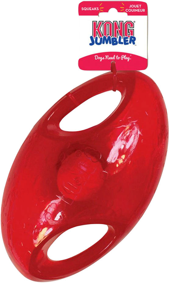 Kong Jumbler Football, Assorted, LG/XL - Rubber