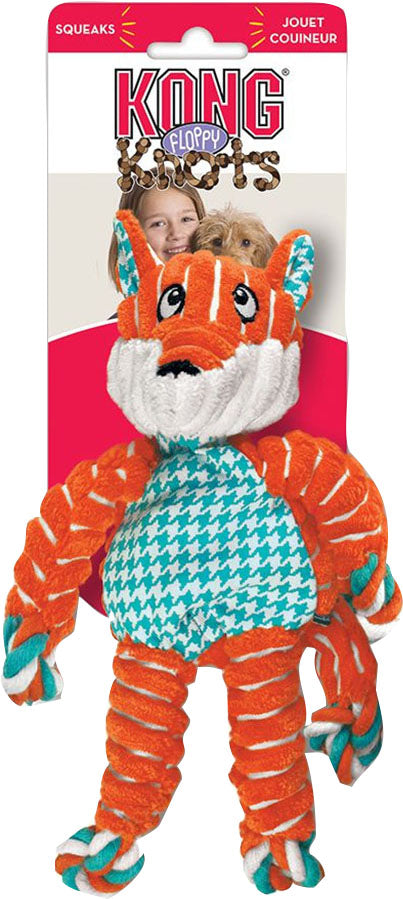 Kong Floppy Knots Fox, Orange, MD/LG - Plush