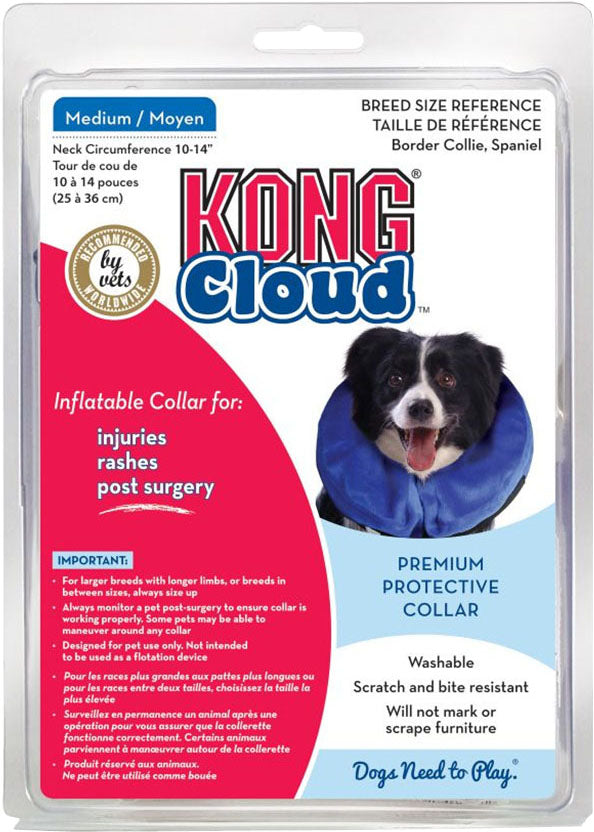 Kong Cloud Collar, Blue, md-10-14 in - Cones/Collars