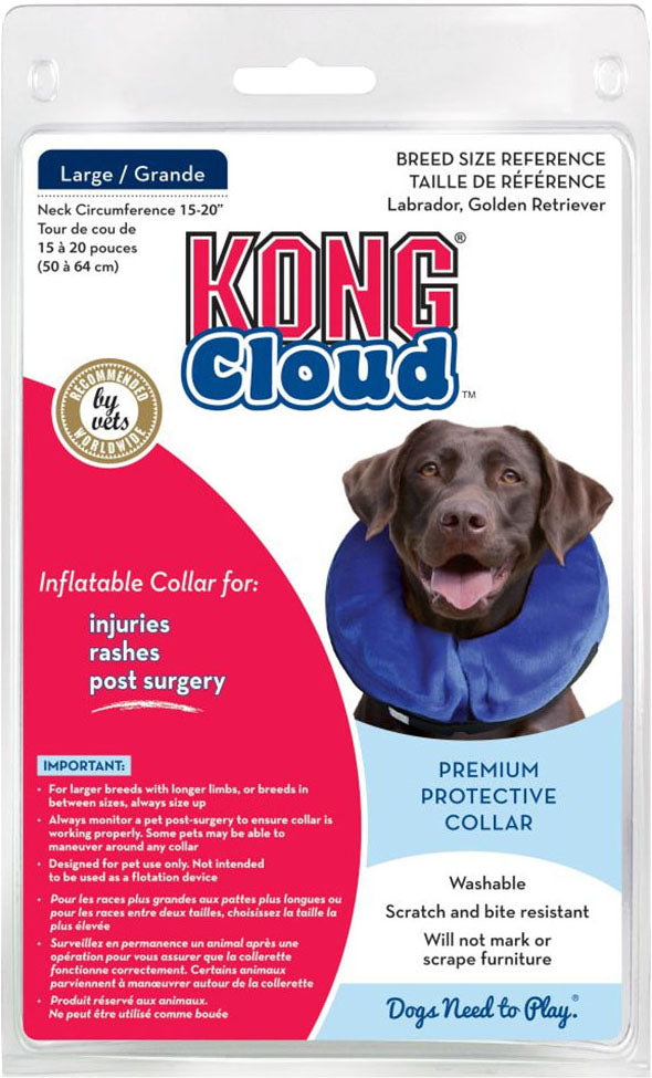 Kong Cloud Collar, Blue, lg-15-20 in - Cones/Collars