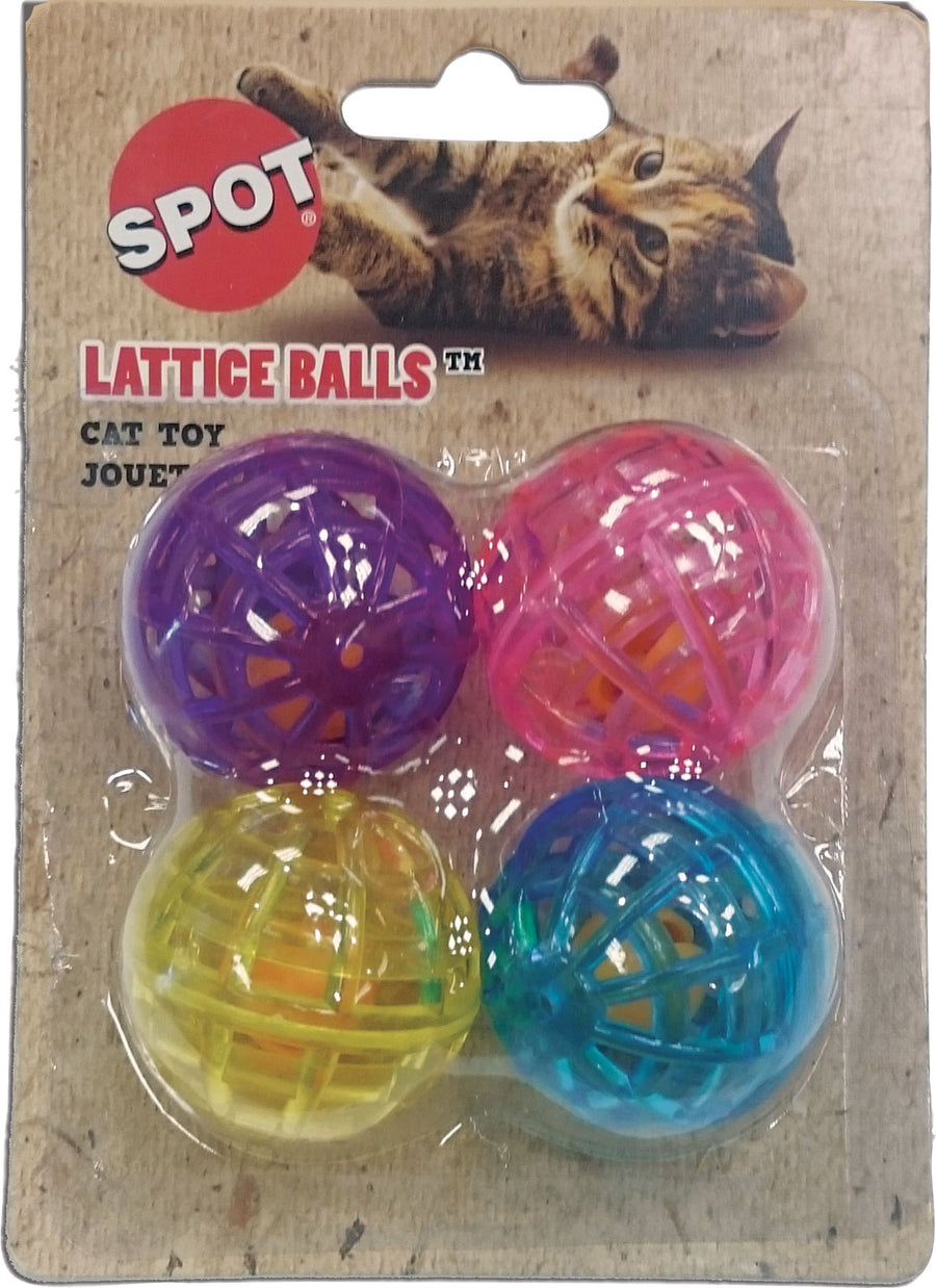 Spot Lattice Balls W/Bell, 4 pk - General