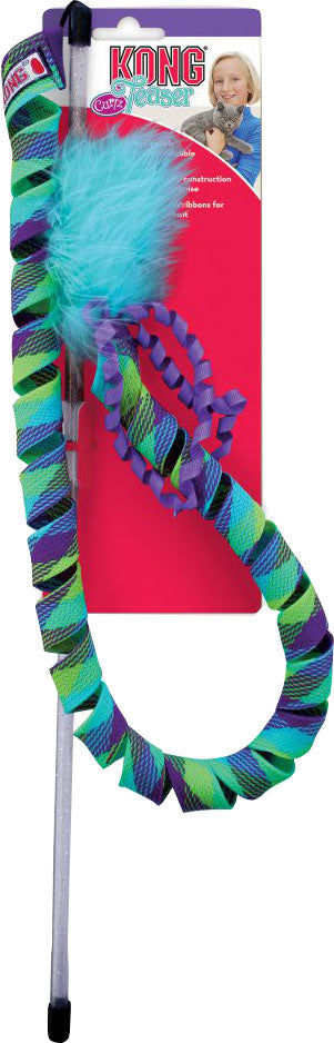 Kong Curlz Teaser Wand, Blue - Interactive