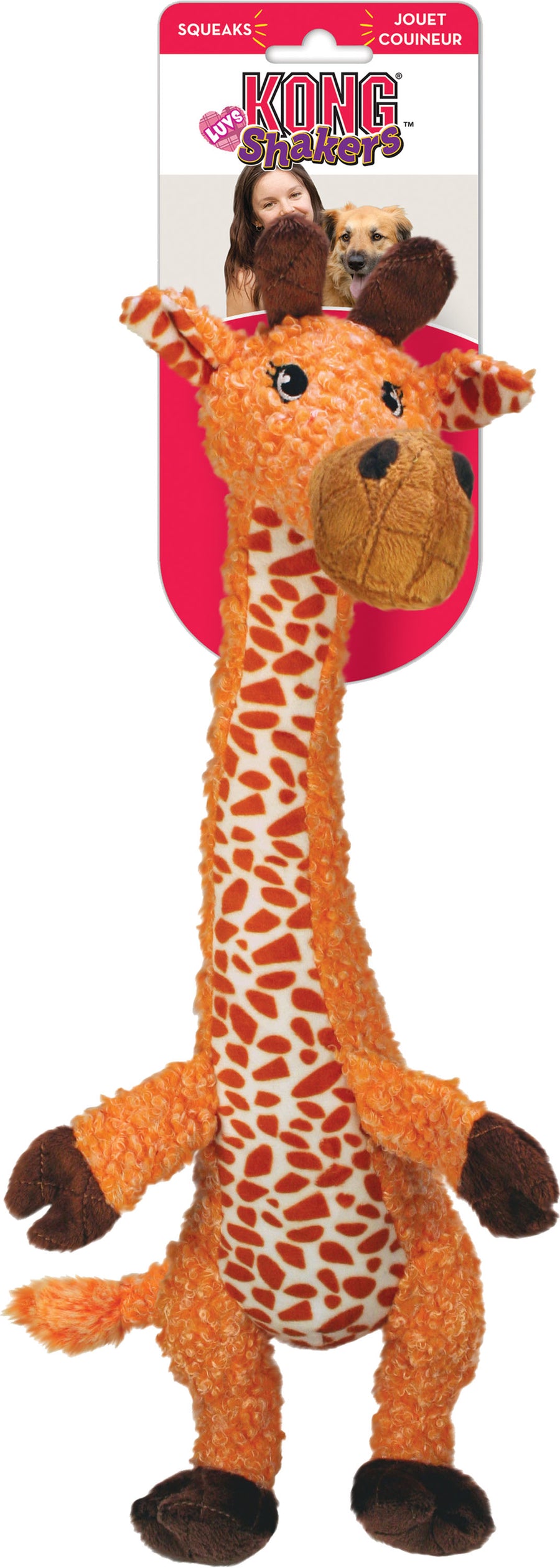 Kong Shakers Luvs Giraffe, Orange, LG - Plush