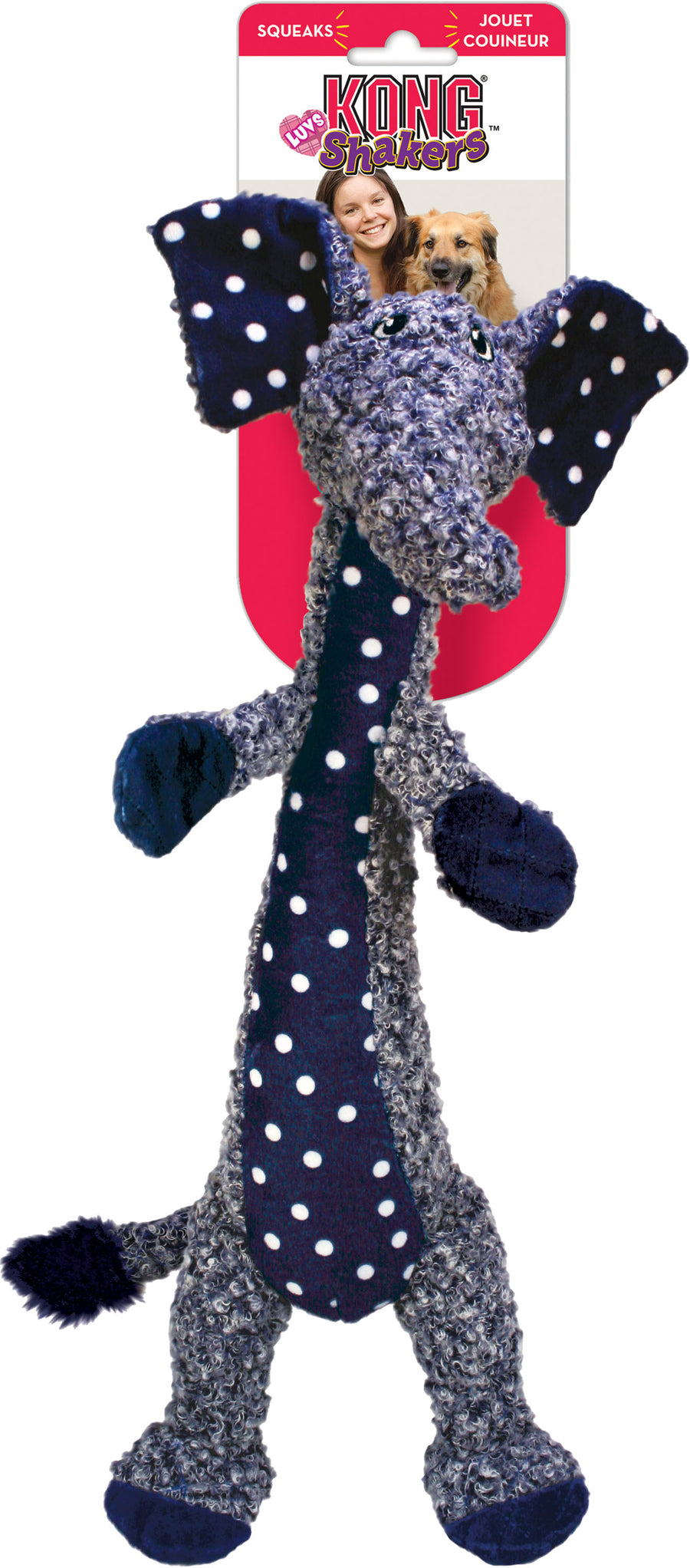 Kong Shakers Luvs Elephant, Blue, SM - Plush