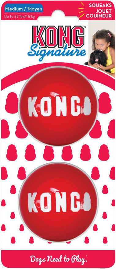 Kong Signature Ball, Red, MD - Plush