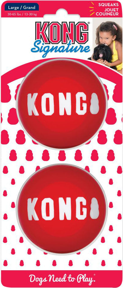 Kong Signature Ball, Red, LG - Plush