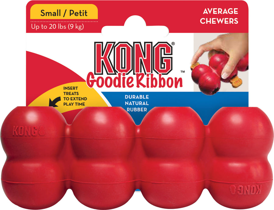 Kong Goodie Ribbon, Red, SM - Rubber