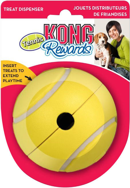 Kong Rewards Tennis Ball, Yellow, LG - Rubber
