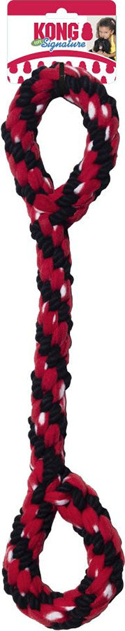 Kong Signature Rope Double Tug, Black/Red, 22 in