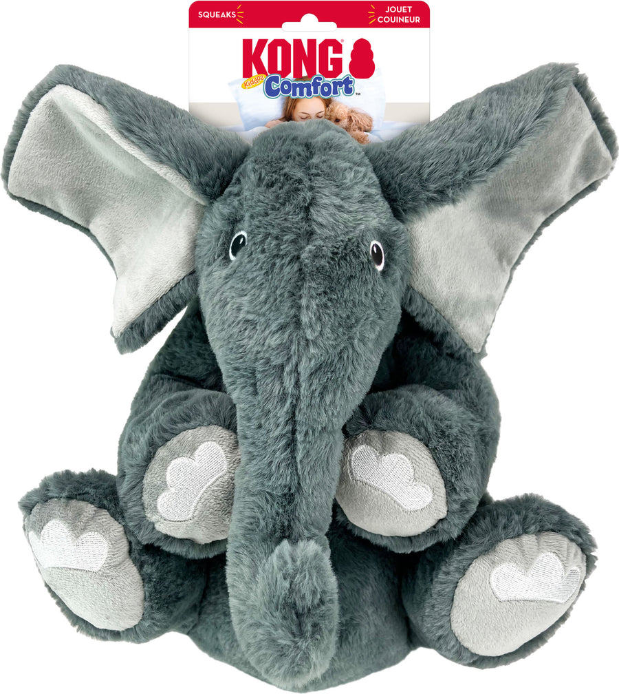 Kong Comfort Kiddos Jumbo Elephant, Gray, XL - Plush