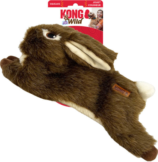 Kong Wild Low Stuff Rabbit, Brown, MD - Plush