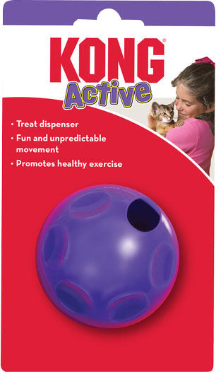 Kong Cat Treat Dispensing Ball, Purple - Interactive