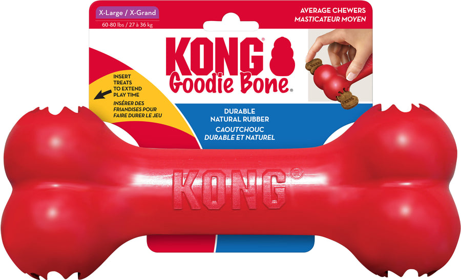 Kong Goodie Bone, Red, XL - Rubber