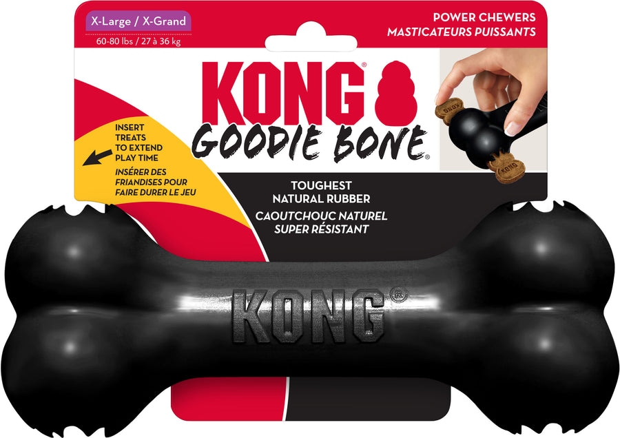 Kong Extreme Goodie Bone, Black, XL - Rubber